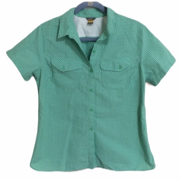 Eddie Bauer Tops - Eddie Bauer Women’s button up green plaid large